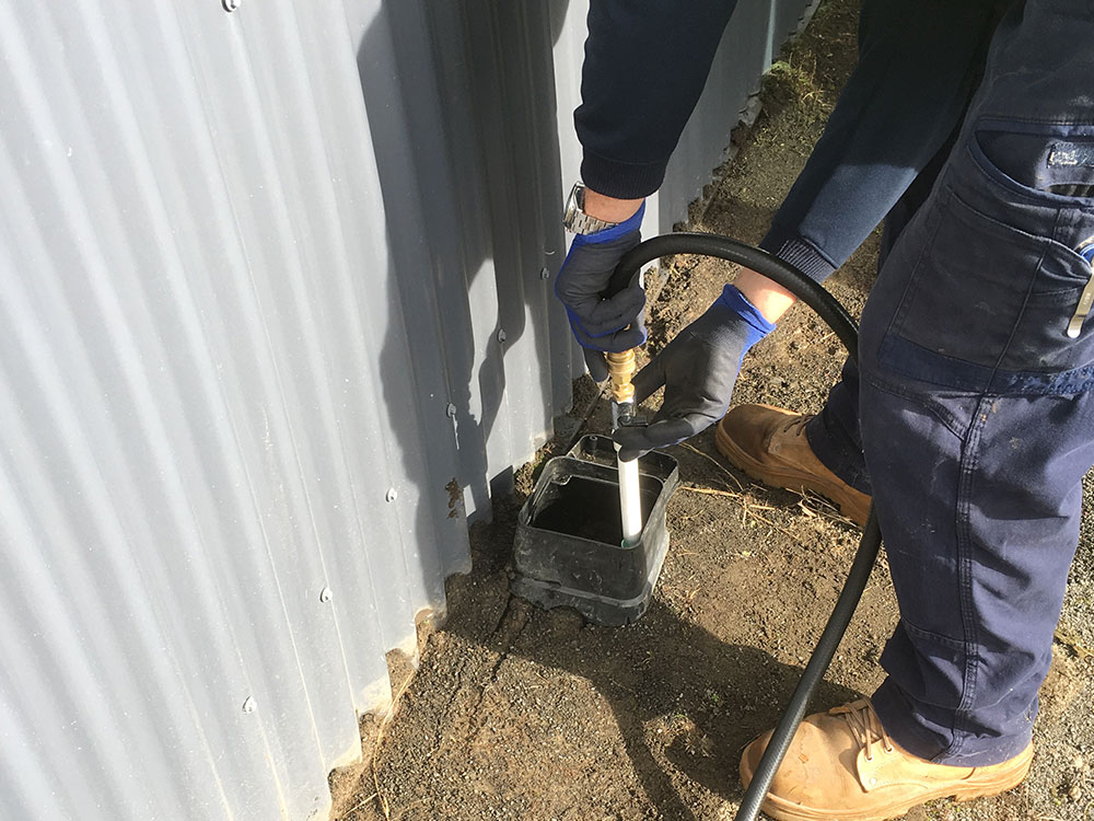 Pumping up Reticulated system with chemical